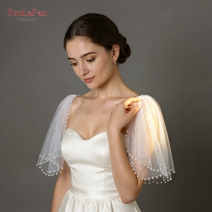 YouLaPan VG40A New Detachable Short Top <strong>Wedding</strong> Dress Fashion Shawl Belt Clip Bridal <strong>Wedding</strong> <strong>Cardigan</strong> - Product Image 5