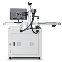 Machine de marquage et de gravure au laser à fibre JPT MOPA 60W 100W avec positionnement visuel CCD et convoyeur