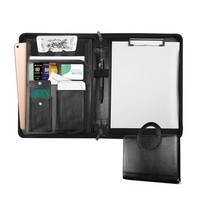 Porte-documents professionnel A4 en cuir PU avec fermeture éclair, organiseur, presse-papiers, pochette pour cartes et tablette, personnalisable avec logo, pour bureau, vente en gros, Boying