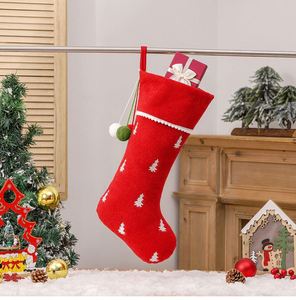 Bolsas de Navidad Personalizadas con Diseño de Árbol de Navidad, Nombre Personalizado, con Pompón, para Decoración de Chimenea Navideña - Product Image 3