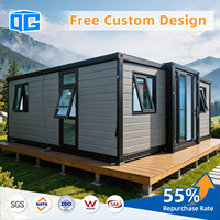Maison conteneur extensible certifiée SAA 20 pieds 40 pieds, unité d'habitation secondaire 2 chambres, villa modulaire préfabriquée étanche, norme australienne