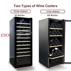 Refrigerador de vino y bebidas eléctrico de doble zona individual de 19 "Enfriador de vino Esquina Winecellar Cooling G Class