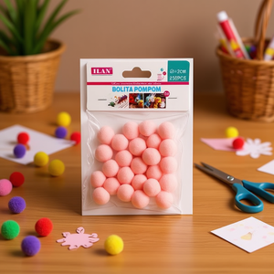 Ilan Bolita Pompom 2.0 Cm 25 Pezzi Melocoton Decorazioni Artigianali - Product Image 2