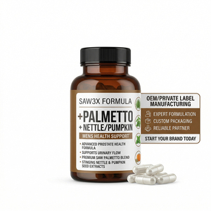 Capsule Vegetariane Senza Glutine di Saw Palmetto 3X Formula Antiossidante con <span class=keywords><strong>Ortica</strong></span> e <span class=keywords><strong>Semi</strong></span> di Zucca per il Supporto della Prostata Maschile e del Tratto Urinario - Product Image 1