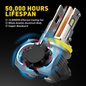 AUXITO H11 Ampoules de phare LED sans fil H8 H9 H11 Ampoule de phare 6000K Blanc froid 600% plus lumineux - Product Image 2