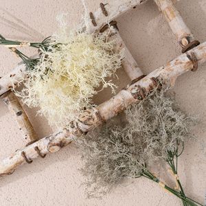 ช่อดอกไม้ประดิษฐ์ CallaFloral รุ่น Artemisia สีเบจ ขาวนวล เทา ทำจากพลาสติก สำหรับตกแต่งภายใน งานแต่งงาน - Product Image 1