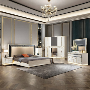 Set di mobili per camere da letto in legno di lusso squisito per la casa o il doppio Hotel con calore naturale e caratteristiche di stoccaggio - Product Image 1