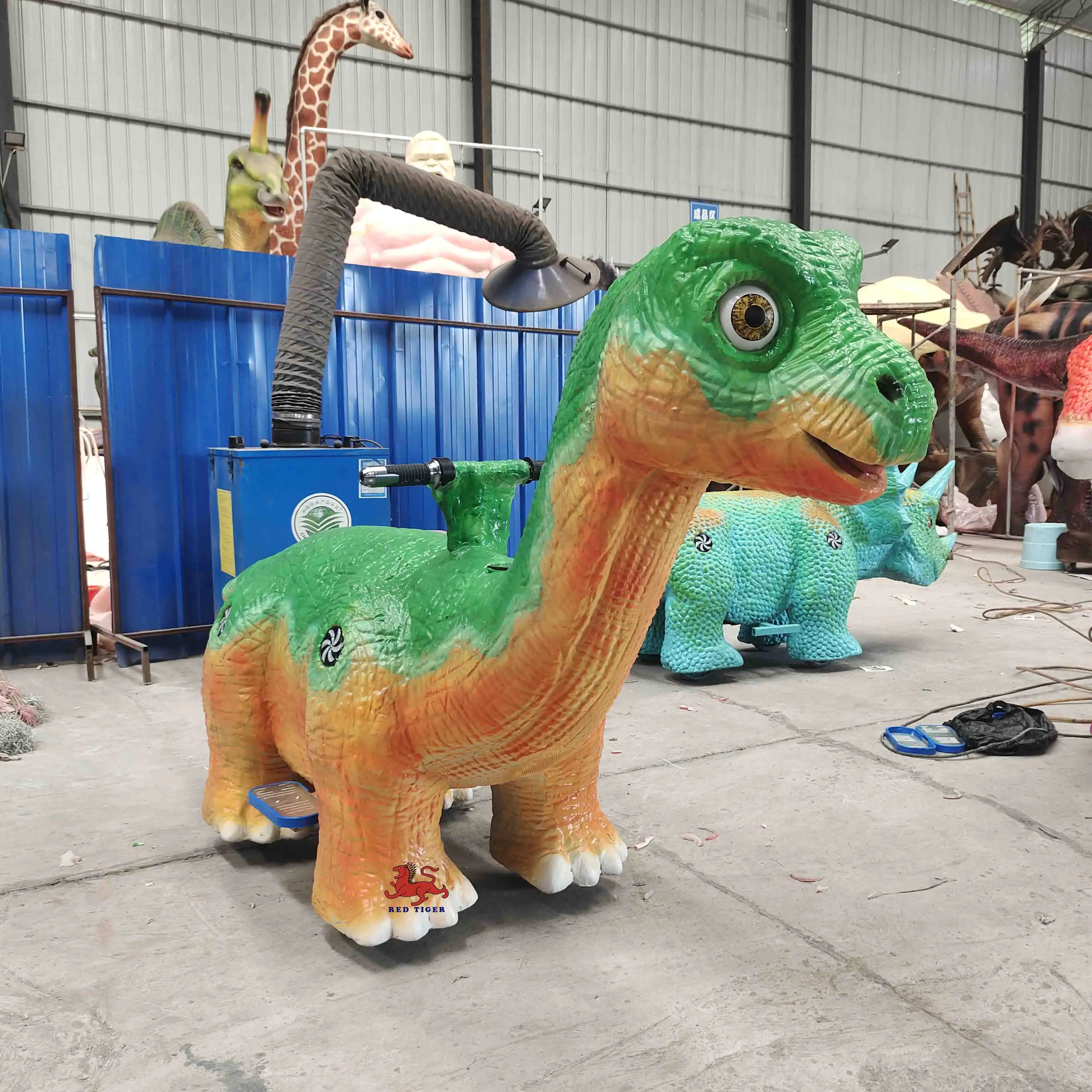เครื่องเล่นไดโนเสาร์ไฟฟ้าสำหรับใช้ในสวนสนุกสนามเด็กเล่นกลางแจ้งและในร่ม