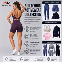 Ensemble de yoga personnalisé avec logo, dos torsadé, pour femme, avec short cycliste taille haute à double sangle et dos en V, contrôle du ventre, pour l'entraînement, OEM ODM, prune