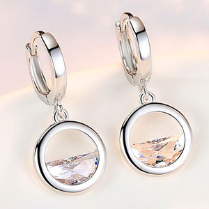 Pendientes <span class=keywords><strong>de</strong></span> Botón <span class=keywords><strong>de</strong></span> Cristal <span class=keywords><strong>con</strong></span> Circonitas, Diseño Coreano, para Cumpleaños, Lindos, Juveniles, Dorados y Plateados, para Mujer, Fiesta, Boda - Product Image 4