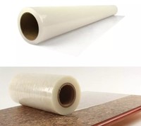 Panneau MDF en mélamine souple 50cm de largeur Film de protection PE revêtement de surface Logo de moulage par soufflage bonne résistance aux intempéries pas de résidus de colle