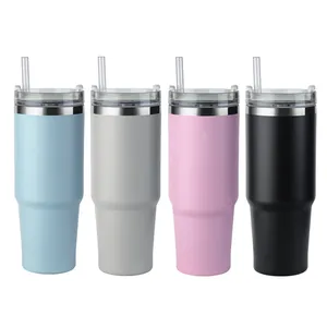 30oz Tumblers Double Wall Stainless Steel Yeticool Tumblers Cups With Magnetic Slide Lid Powder Coating Tumblers