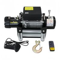 Cabrestante Eléctrico de 12V 24V del Fabricante, Cabrestante de Arrastre Todoterreno de 9500, 12000, 13500, 17000, 20000, 22000 Libras