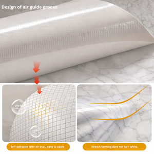 Peel and Stick <strong>PVC</strong> Marble Wallpaper for Kitchen Countertop Decoration - Product Image 2