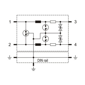 24V DC 0-20ma 4-20mA telebahn tín hiệu SPD bảo vệ tăng cho đo lường và hệ thống điều khiển - Product Image 3