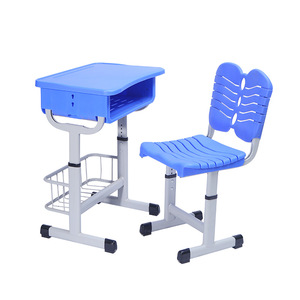 Ensembles d'étude de classe de formation primaire et secondaire de conception moderne bureaux en plastique et chaises en métal pour l'étude d'écriture de sieste - Product Image 4