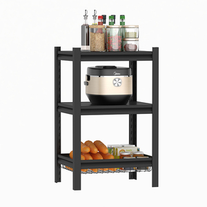 Estante de Cocina de Acero al Carbono de Grado Industrial, de 3, 4 y 5 Niveles, para Horno de Microondas, Frutas y Verduras - Product Image 4