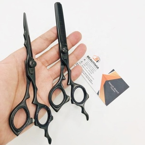 Tijeras de corte de pelo profesionales de acero inoxidable japonés de Plasma negro, tijeras de belleza para el cabello, tijeras de peluquero, tijeras de peluquería - Product Image 3