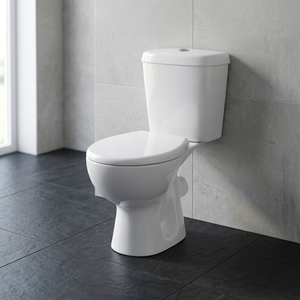 Aqua <b>Pan</b> Asian Two Piece WC Ceramic Square Water Closet Dual Flush Concealed <b>Cistern</b> Made in India - Product Image 2