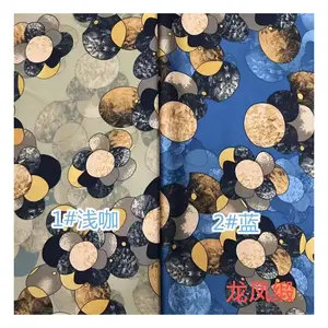 Factory Textile 90gsm Woven 100% Polyester Luxury Printing Satin Fabric for Shirt Dress Women