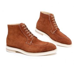 Bottes Chelsea décontractées pour hommes, faites à la main, design rétro, imperméables, respirantes, en cuir de vachette, à enfiler, pour l'extérieur - Product Image 1