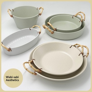 Plato de <span class=keywords><strong>melamina</strong></span> A5 personalizado con patrón sólido, estilo chino nuevo, para restaurante de hot pot, plato de champiñones y verduras, comercial - Product Image 2