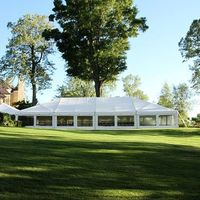 Tente de réception robuste TENTCHO en aluminium et PVC pour événements, capacité 200 personnes, extérieur, 10x10, pour mariages
