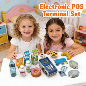 LK Toys Juego de Supermercado de <span class=keywords><strong>Juguete</strong></span> para Niños con <span class=keywords><strong>Caja</strong></span> <span class=keywords><strong>Registradora</strong></span>, Comida y Bebidas, Tarjeta de Crédito - Product Image 5