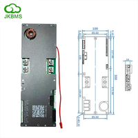 Inverter Jikong BMS JK-PB2A16S20P 16S 48V 200A Lifepo4 Batterie Stockage d'énergie domestique Bms Équilibrage actif intelligent 2A JK BMS