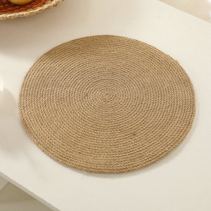 Napperons ronds <span class=keywords><strong>en</strong></span> <span class=keywords><strong>jute</strong></span>, <span class=keywords><strong>tapis</strong></span> <span class=keywords><strong>de</strong></span> table isolants <span class=keywords><strong>en</strong></span> <span class=keywords><strong>corde</strong></span> <span class=keywords><strong>de</strong></span> chanvre, tissés à la main, coussins ronds, tasses, sous-verres - Product Image 6