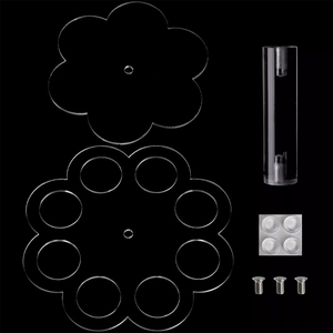 Usine personnalisé 8 trous acrylique Pmma gaufre cône présentoir organisateur et étui pour cônes de crème glacée pour étagère présentoirs - Product Image 4