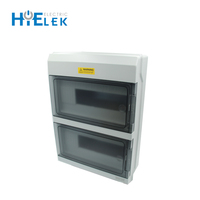 Boîte de distribution/jonction Hielek modèle 1536 IP66 étanche PC+ABS 230V/400V 100A pour usage extérieur certifiée CE 24 prises
