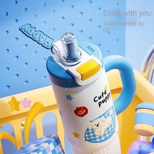 Tazza termica in acciaio inossidabile 316 di alto valore da donna con impugnatura di grande capacità graziosa tazza portatile sottovuoto per regali aziendali - Product Image 4
