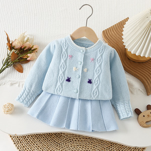 Ropa occidental para niños, niñas pequeñas 2025, suéter para niños listo en Stock, conjunto de cárdigan de otoño para estudiantes de regreso a la Escuela de Invierno - Product Image 3