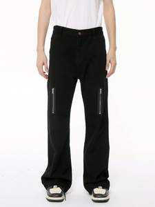 Pantalones Vaqueros para Hombre con Costuras Aleatorias y Detalles de Costura Aleatoria, Ajuste Holgado, Diseño Abstracto, Venta al por Mayor - Product Image 1