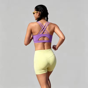Soutien-gorge de sport personnalisé à dos croisé, haute élasticité, haute qualité, séchage rapide, léger et respirant pour la salle de sport - Product Image 6