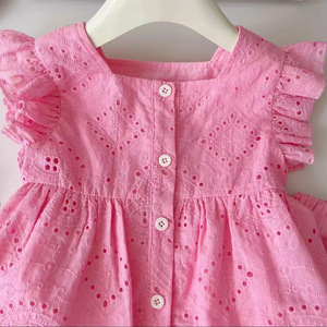 Summer 2025 Kids pink <strong>butterfly</strong> <strong>Sleeves</strong> <strong>Tops</strong> Shorts Girls Set Outfits - Product Image 5