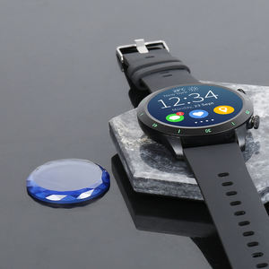 Cadran de montre intelligente en saphir bleu à découpe diamant personnalisée en usine avec écran AMOLED, charge magnétique, suivi de la fréquence cardiaque - Product Image 1