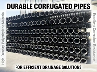 Tuyau de drainage ondulé à double paroi en PEHD, durable, écologique, transparent, léger, DN 600 800, grand diamètre, culvert CE