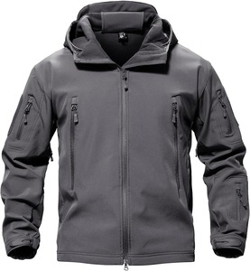 Chaqueta Softshell con capucha para hombre, cremallera, protección UV, diseño de tela mejorada, durabilidad a medida para entusiastas de los deportes al aire libre - Product Image 1