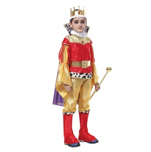 Costume da Re Reale per Bambini, Disponibile in Fabbrica, per Feste di Halloween e Cosplay <span class=keywords><strong>TV</strong></span>/Cinema, Set con Top/Pantaloni/Stivali/Mantello/Copricapo - Product Image 2