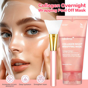 มาส์กหน้าแบบลอกออก สูตรส่วนตัว สำหรับขายส่ง ผลิตในเกาหลี ช่วยปลอบประโลมผิว ด้วยคาเฟอีน เปปไทด์ ช่วยเติมความชุ่มชื้นอย่างล้ำลึก คอลลาเจน มาส์กแบบพอกหน้ากลางคืน - Product Image 5