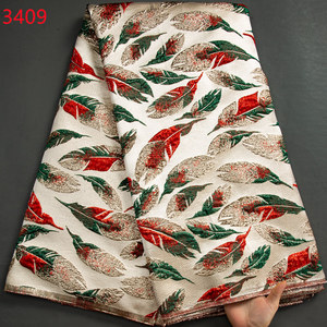 3409 Unique Jacquard brocart nigérian français maille dentelle tissu doré africain <span class=keywords><strong>Net</strong></span> dentelle tissu doux Tulle pour la fête coudre - Product Image 4