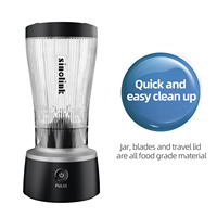 Mélangeur portable On the Go faisant des shakes et des smoothies 250 watts avec bouteille de voyage de 450ml et couvercle