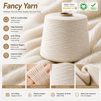 Machine Washable 1/14NM Wool Acrylic Blended Soft Fleece Yarn Anti-pilling Nylon Reinforced Fancy Yarn for Knitted Pants Dress