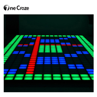 Plancher de danse interactif à LED pour jeux, système d'écran de jeu actif, dalles de sol LED pour salle, 30x30cm