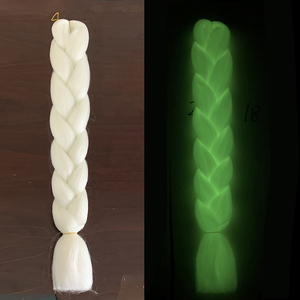 Di alta qualità colorato sintetico incandescente estensione luce trecce <span class=keywords><strong>capelli</strong></span> splendenti nel buio per le ragazze - Product Image 5