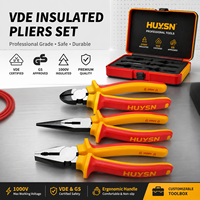 Kit d'outils à main en acier au chrome-vanadium certifié VDE haute précision, norme de sécurité 1000V, fabrication OEM directe d'usine, ensemble d'outils isolés