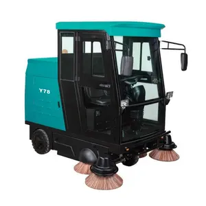 Y78 floor cleaning machine ride on sweeper equipment for high efficient sweep little stone plastic rubbish leaf dust waste paper