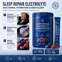 Poudre d'électrolytes sans sucre, mélange de boisson hydratante naturelle, soutien immunitaire, gestion du style de vie, gestion diététique, minéraux en marque blanche